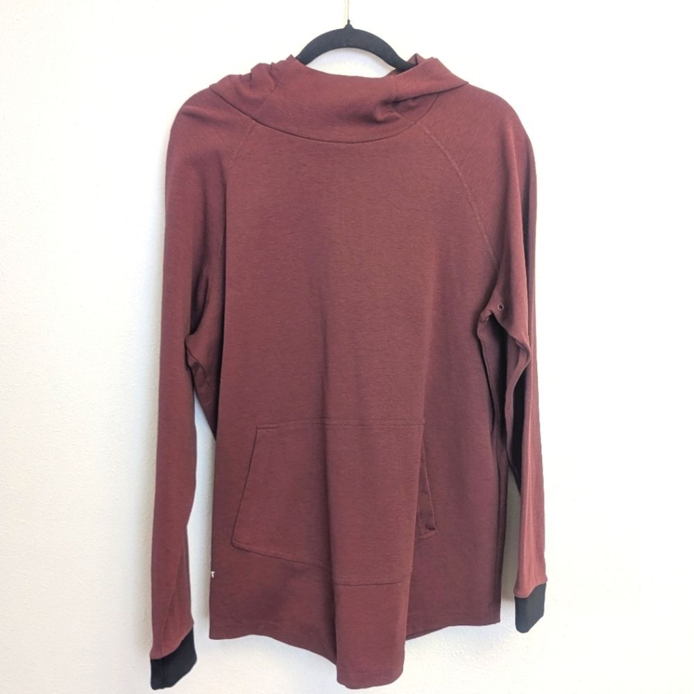 BYLT Drop Cut Pullover Hoodie Men's Long Sleeve Red Size Medium